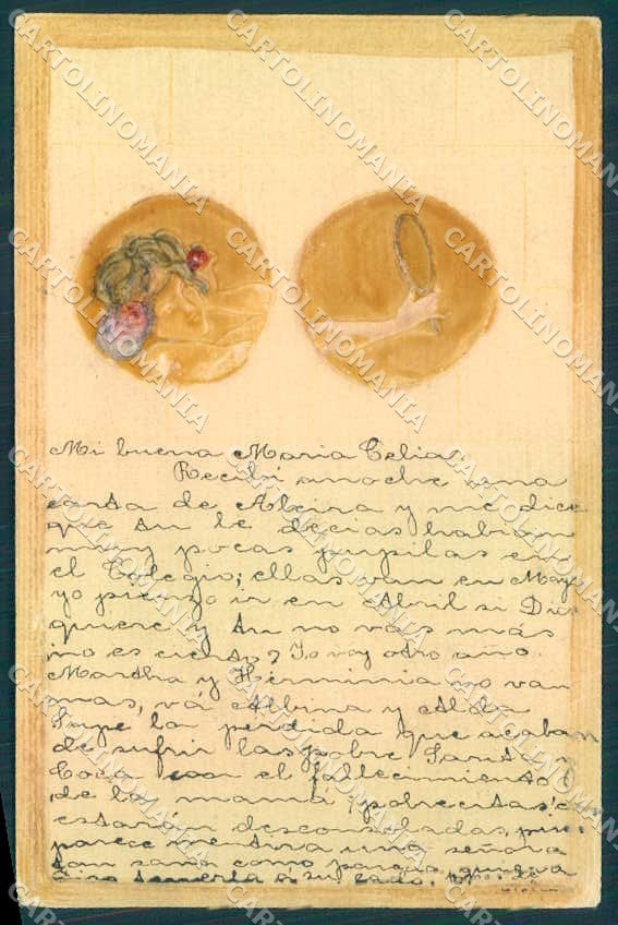 Artist Signed Kirchner R. Lady Akropolis J.1/2.a-2 postcard VK8797 – fronte