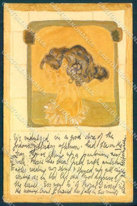 Artist Signed Kirchner R. Lady Akropolis J.1/2.a-4 postcard VK8803 – fronte