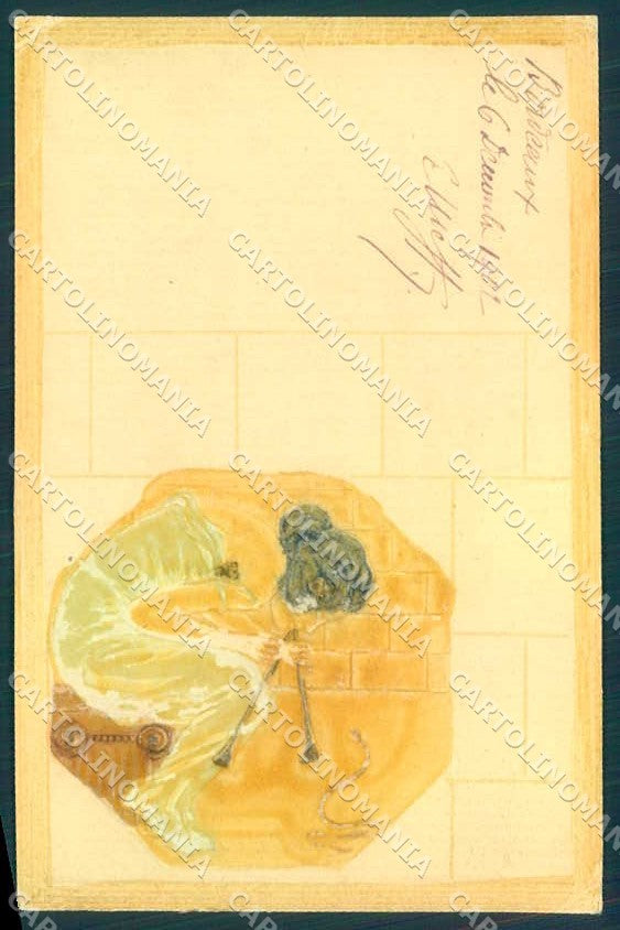 Artist Signed Kirchner R Lady Akropolis J.1/2.a-6 CORNER CREASED postcard VK8805 – fronte