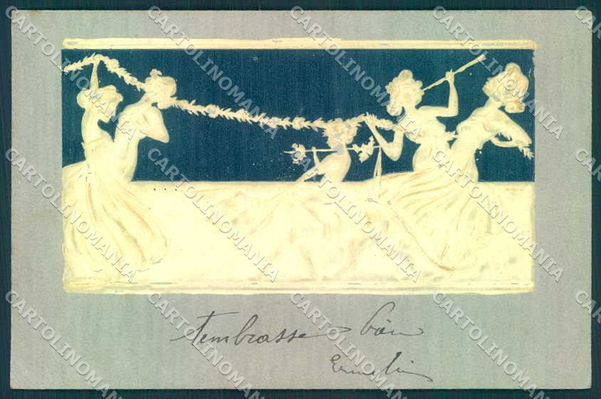 Artist Signed Kirchner R. Lady Ivore Sculpte J.2/1.a-5 postcard VK8810 – fronte