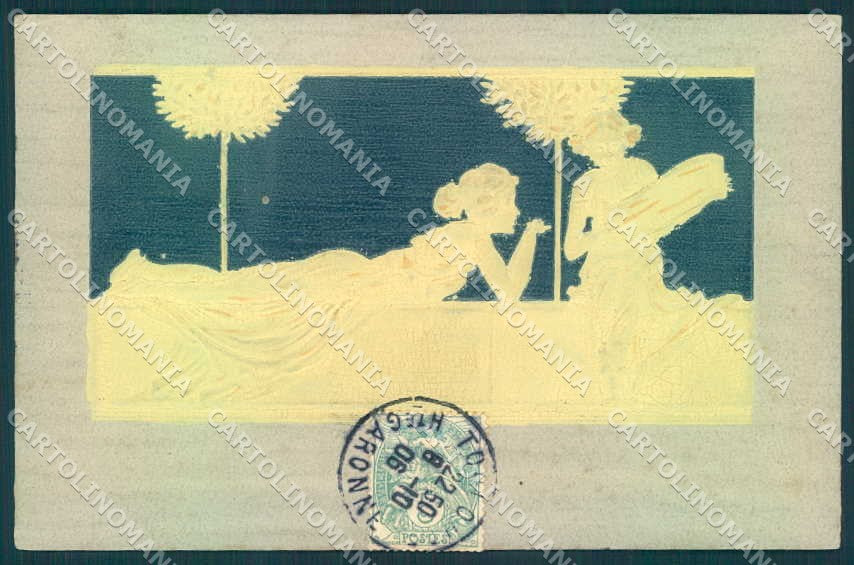 Artist Signed Kirchner R. Lady Ivore Sculpte J.2/1.a-2 postcard VK8812 – fronte