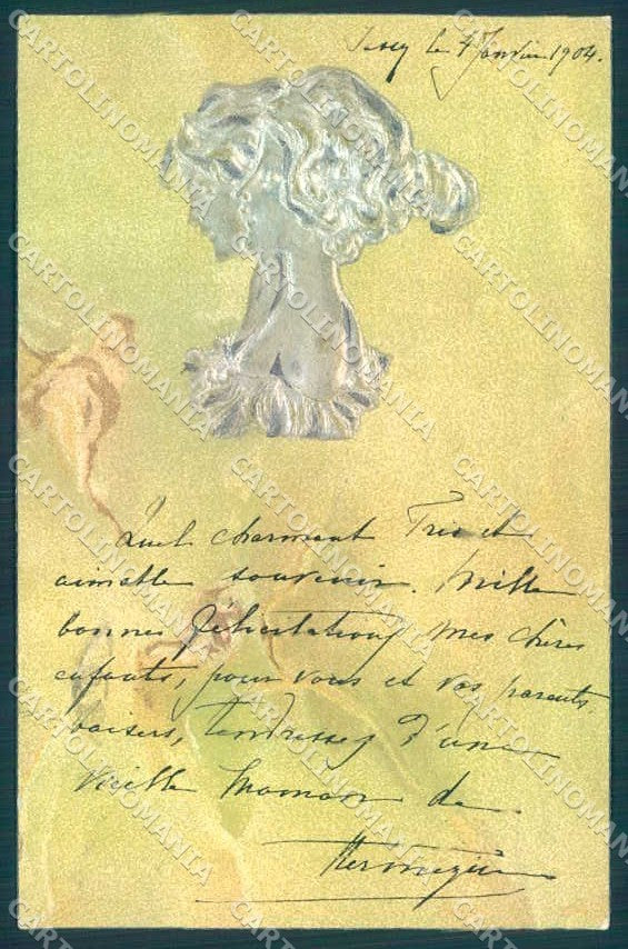 Artist Signed Kirchner R. Lady Akropolis J.1/3.a-4 postcard VK8823 – fronte