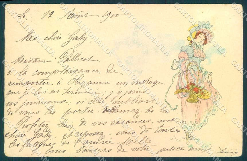 Artist Signed Kirchner R. Lady Coeur Dame ? #5539 C.1 ? postcard VK8833 – fronte