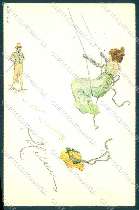 Artist Signed Kirchner R. Lady Coeur Dame ? #5541 C.1 ? postcard VK8835 – fronte