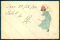 Artist Signed Kirchner R. Lady Coeur Dame ? #5540C.1 ? ABRADED postcard VK8838 – fronte