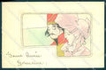 Artist Signed Kirchner Style Lady Romantic Couple B.R.W serie 374 pc VK8859 – fronte