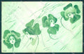 Artist Signed Kirchner Style Lady Four Leaf Clover 395 CREASED pc VK8891 – fronte
