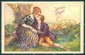 Artist Signed Busi Lady Romantic Couple Easter serie 611-2 CREASED pc VK8936 – fronte