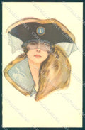 Artist Signed Nanni Fashion Glamour Lady serie 303-2 postcard VK8940 – fronte