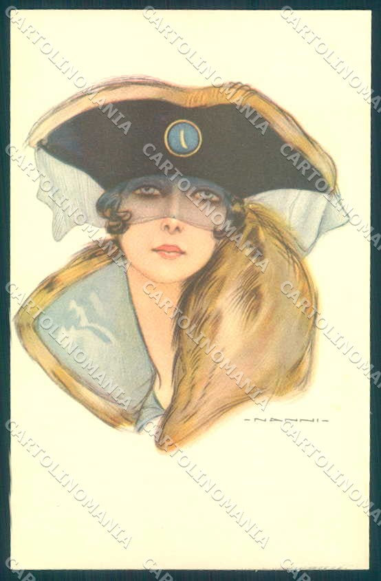 Artist Signed Nanni Fashion Glamour Lady serie 303-2 postcard VK8940 – fronte