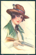 Artist Signed Busi Fashion Glamour Lady serie 112-2 postcard VK8948 – fronte