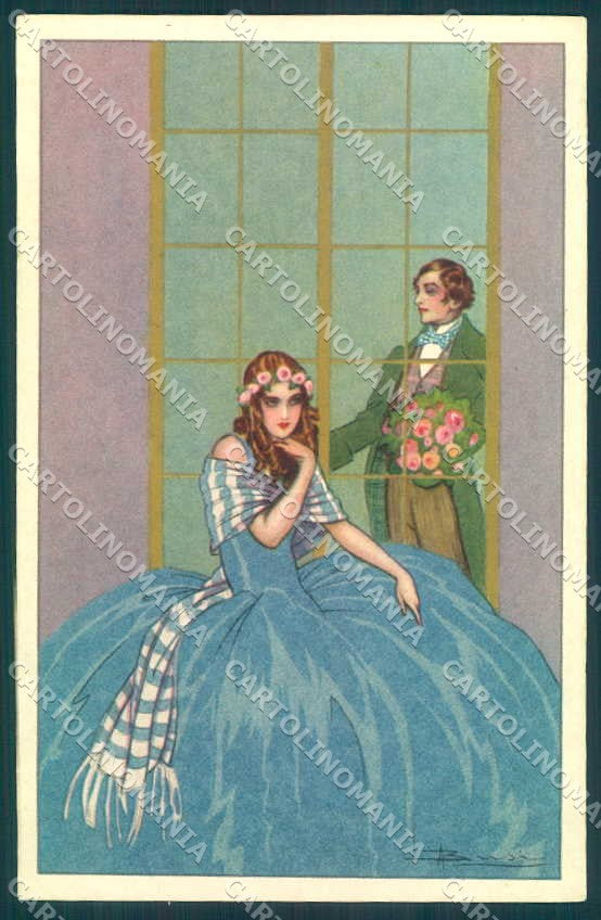 Artist Signed Busi Fashion Glamour Lady Degami 2107 postcard VK8950 – fronte