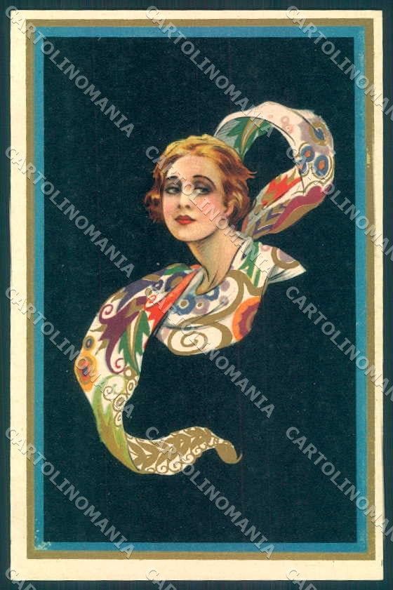 Artist Signed Busi Fashion Glamour Lady Degami 1087 postcard VK8951 – fronte