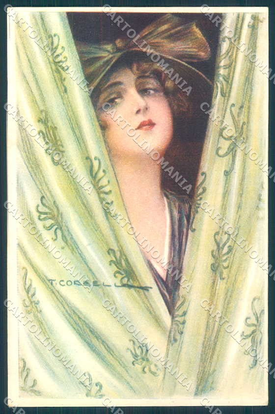 Artist Signed Corbella Fashion Glamour Lady serie postcard VK8991 – fronte