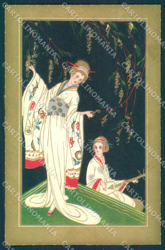 Artist Signed Corbella Lady Geisha Degami 2077 postcard VK9018 – fronte