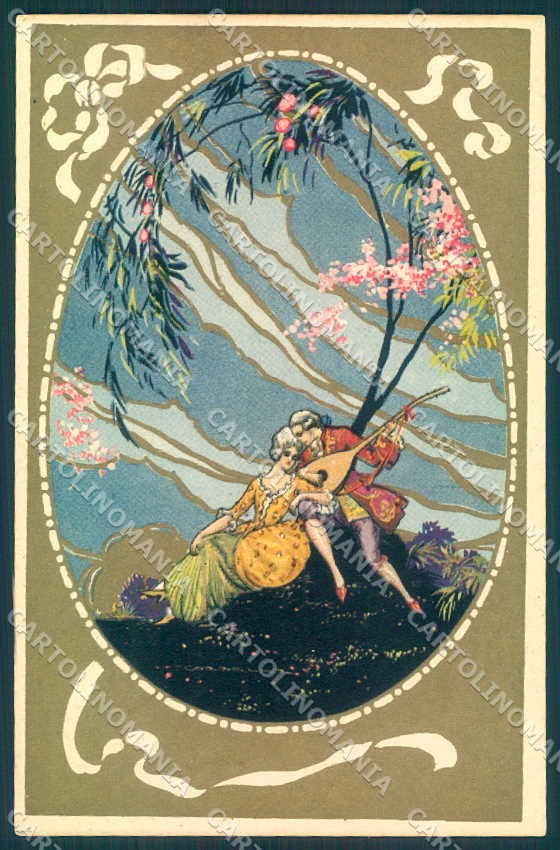 Artist Signed Corbella Fashion Glamour Lady Couple Easter Degami 1049 pc VK9023 – fronte