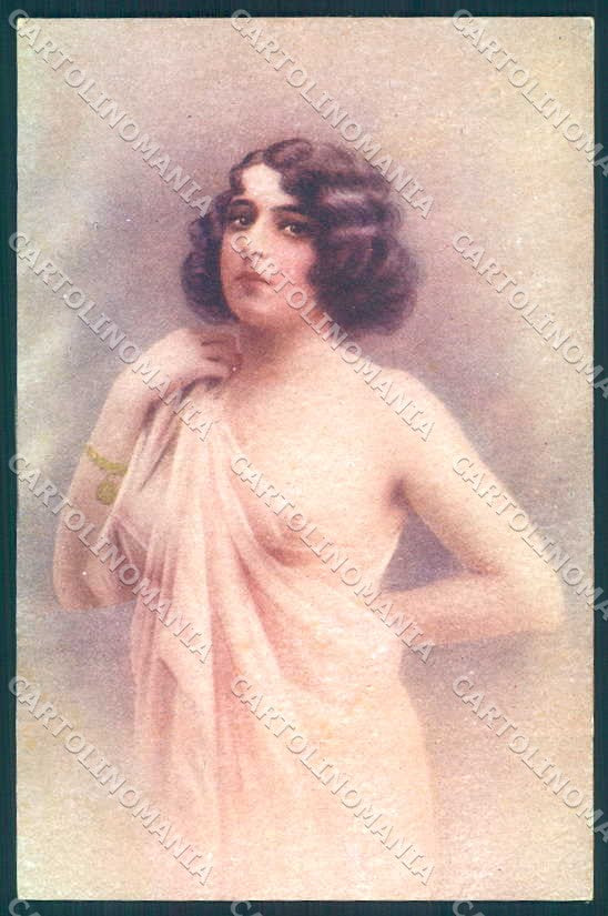 Artist Signed Villani Fashion Glamour Risque Lady serie 7508 postcard VK9039 – fronte