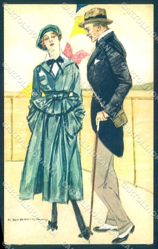 Artist Signed Dudovich Fashion Glamour Lady Couple serie VII-5 postcard VK9055 – fronte