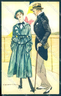 Artist Signed Dudovich Fashion Glamour Lady Couple serie VII-5 postcard VK9055 – fronte