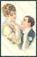 Artist Signed Simonetti Lady Romantic Couple serie 236-1 postcard VK9071 – fronte
