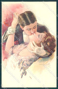 Artist Signed Simonetti Lady Romantic Couple serie 236-3 postcard VK9073 – fronte