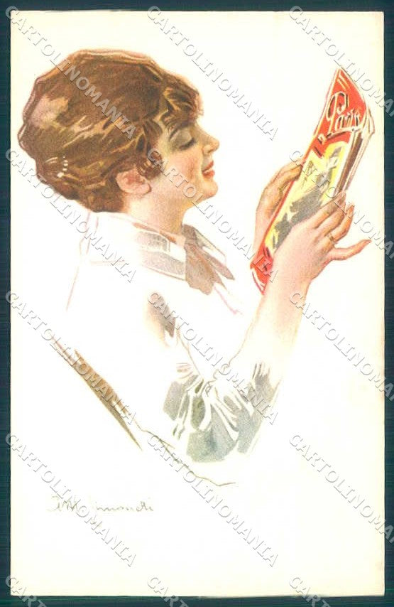 Artist Signed Simonetti Fashion Glamour Lady serie 218-3 postcard VK9078 – fronte