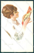 Artist Signed Simonetti Fashion Glamour Lady serie 218-3 postcard VK9078 – fronte