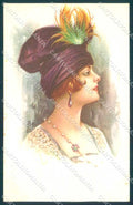 Artist Signed Colombo Fashion Glamour Lady serie 911-5 postcard VK9085 – fronte