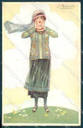 Artist Signed Colombo Fashion Glamour Lady serie 445-4 postcard VK9090 – fronte