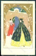 Artist Signed Gobbi Lady Pierrot Art Deco serie 2474 postcard VK9114 – fronte