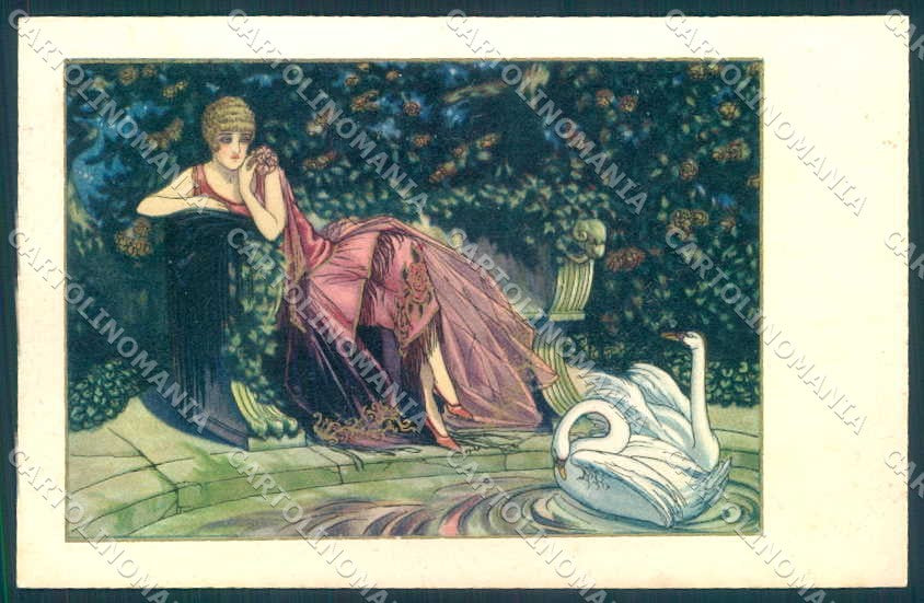 Artist Signed Gobbi Fashion Glamour Lady Art Deco serie 2494 postcard VK9115 – fronte