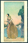 Artist Signed Scattina Glamour Lady Harlequin Art Deco Sborgi postcard VK9142 – fronte