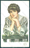 Artist Signed Rappini Fashion Glamour Lady serie 2040-2 postcard VK9203 – fronte