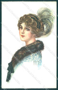 Artist Signed Rappini Fashion Glamour Lady serie 2040-6 postcard VK9207 – fronte