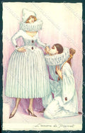 Artist Signed Guyma Lady Pierrot Romantic Couple serie 2024-1 postcard VK9213 – fronte