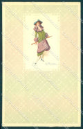 Artist Signed Franzoni Fashion Glamour Lady serie 2196 postcard VK9217 – fronte