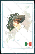 Artist Signed Golia Lady Propaganda WW1 Bersaglieri serie 101-1 pc VK9220 – fronte