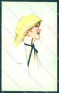 Artist Signed Bianchi Fashion Glamour Lady serie XIII-3 postcard VK9234 – fronte