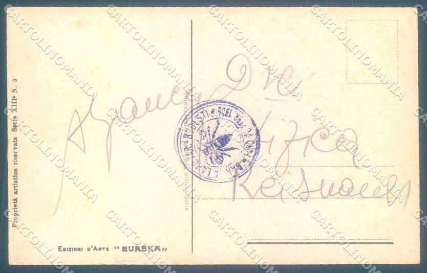 Artist Signed Bianchi Fashion Glamour Lady serie XIII-3 postcard VK9234 – retro