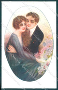 Artist Signed Santino Lady Romantic Couple serie 141-3 postcard VK9245 – fronte