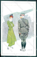 Artist Signed Bianchi Fashion Lady Soldier Propaganda WW1 serie 916-1 pc VK9257 – fronte
