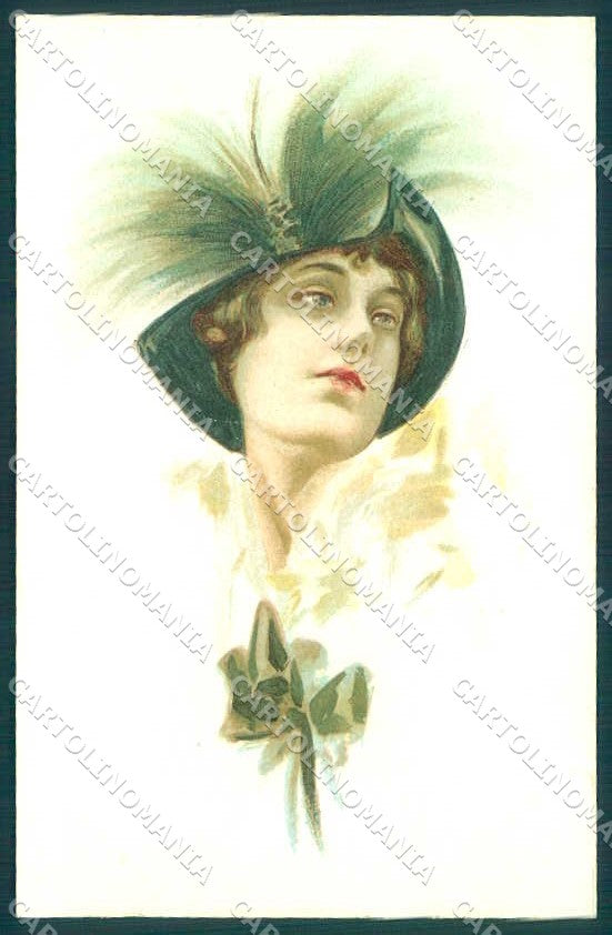 Artist Signed Sanfre Fashion Glamour Lady serie 355-2 postcard VK9266 – fronte