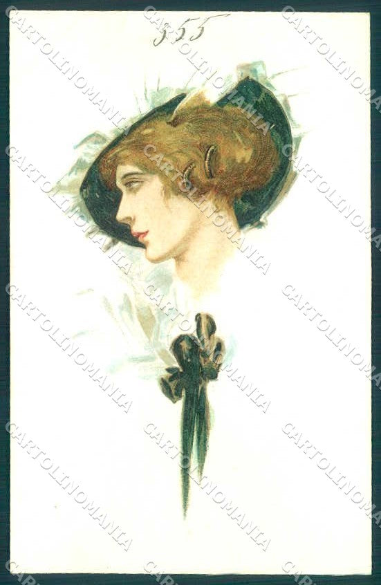 Artist Signed Sanfre Fashion Glamour Lady serie 355-3 postcard VK9267 – fronte