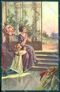 Artist Signed Polaroli Patriotic WW1 PAX Lady Girl serie 106-5 postcard VK9275 – fronte