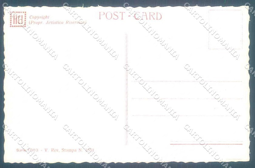 Artist Signed Pagnotta Fashion Glamour Lady Parrot serie 1003 postcard VK9282 – retro