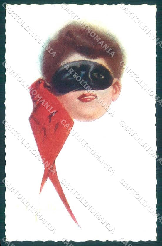 Artist Signed Pagnotta Fashion Glamour Lady Parrot serie 1003 postcard VK9284 – fronte