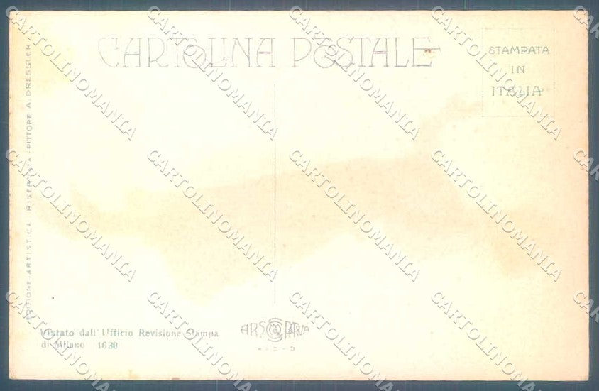 Artist Signed Dressler Fashion Glamour Lady Mirrow serie 445-5 postcard VK9294 – retro
