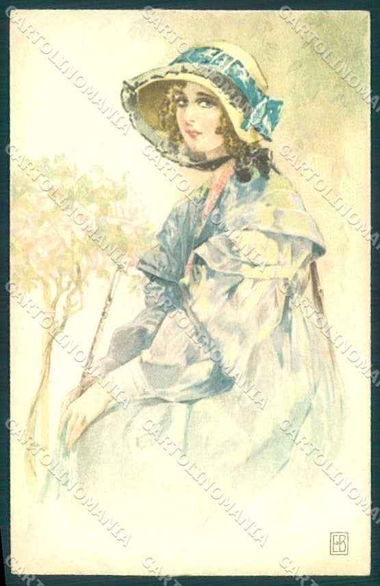 Artist Signed Bigliardi Fashion Glamour Lady serie 64 CORNER CREASED pc VK9309 – fronte