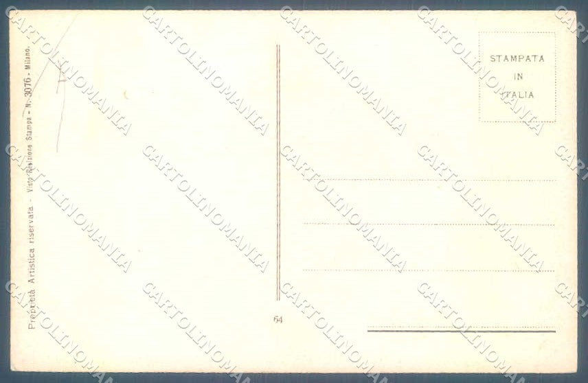 Artist Signed Bigliardi Fashion Glamour Lady serie 64 CORNER CREASED pc VK9309 – retro