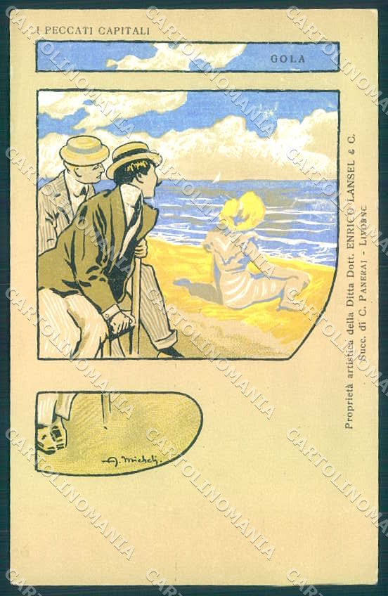 Artist Signed Micheli Lady Deadly Sins Peccati Capitali Gola WRINKLES pc VK9313 – fronte
